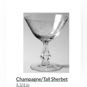 Vintage Fostoria Lynwood champagne/ sherbet glasses 4